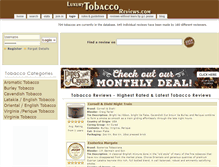 Tablet Screenshot of luxurytobaccoreviews.com